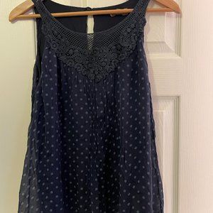 Carla Conti - sleeveless top - navy blue  - size large